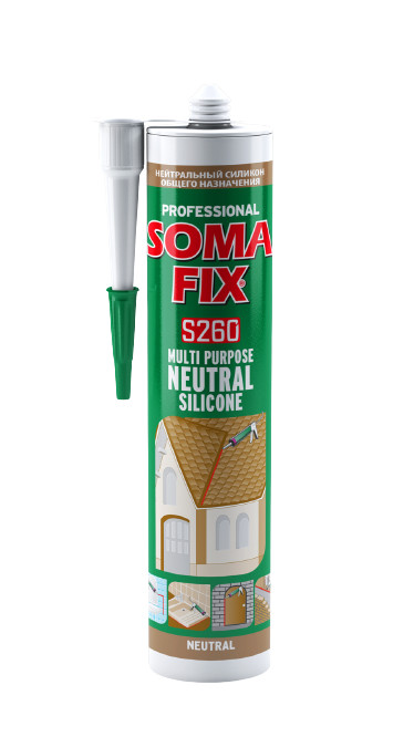 SOMAFİX GENEL AMAÇLI NÖTR SİLİKON ŞEFFAF 280ML 330...