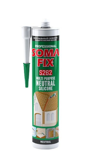 SOMAFİX GENEL AMAÇLI NÖTR SİLİKON SİYAH 280ML 330G...