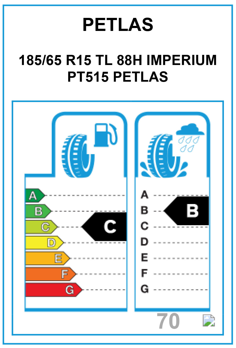 185/65 R15 TL 88H IMPERIUM PT515 PETLAS (21597) 