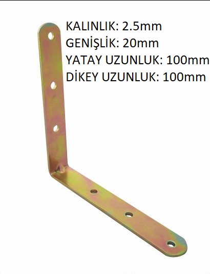 NO:16 L GÖNYE 2,5X20X100X100MM