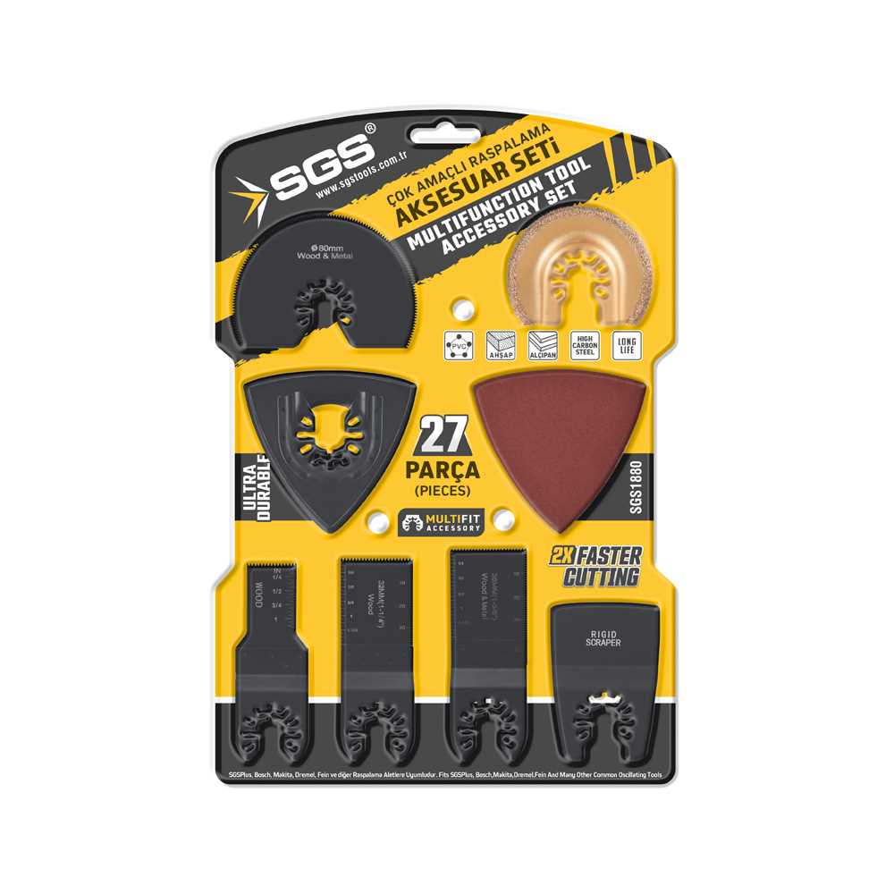 SGS MULTI-TOOLS KESİCİ VE RASPALAMA AKSESUAR SETİ...