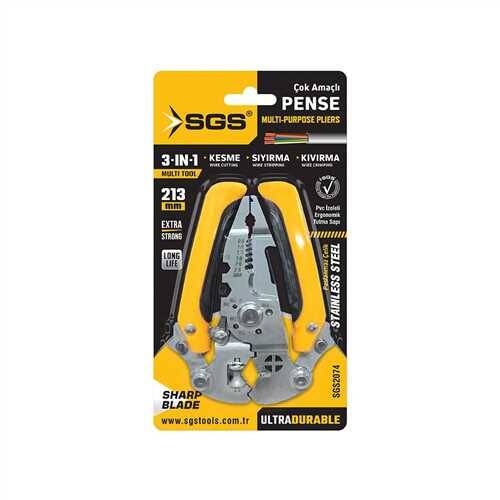 SGS ÇOK AMAÇLI ELEKTİRİKÇİ PENSE 3 İN 1 