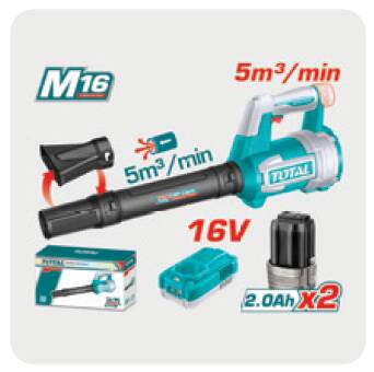 TOTAL LI-ION AKÜLÜ 16V ÜFLEME MAKİNESİ 16V 2,0AH