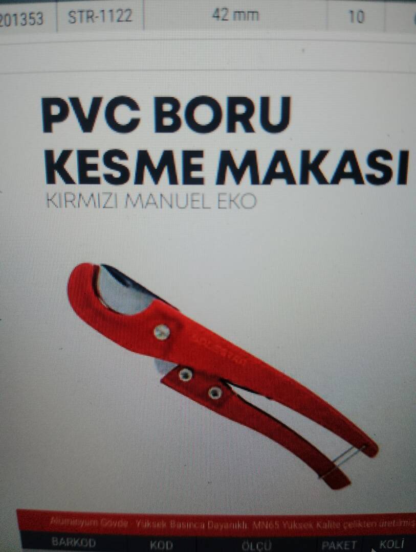 SOLESTAR PVC BORU KESME MAKASI MANUEL EKO 