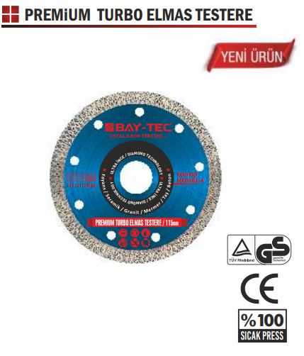 BAY-TEC PREMİUM TURBO ELMAS TESTERE 115 MM 22-23