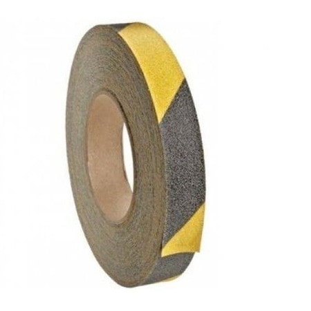 BAY-TEC KAYDIRMAZ BANT SARI-SİYAH 25 MM X 15 METRE