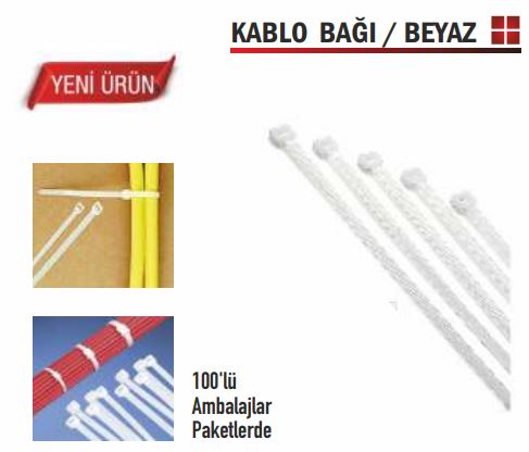 BAY-TEC CIRT KELEPÇE 2,5X200 MM BEYAZ (100 ADET /...