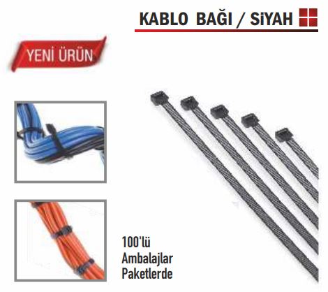 BAY-TEC CIRT KELEPÇE 3,6X200 MM SİYAH (100 ADET /...