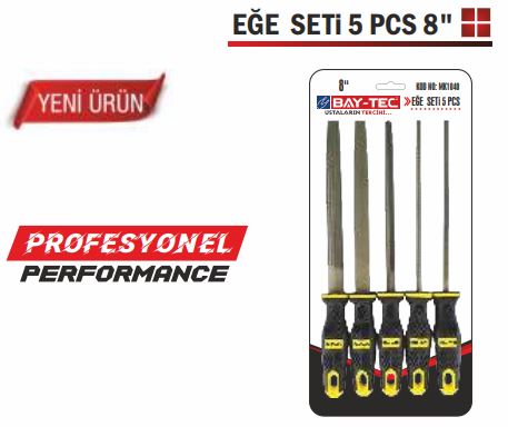 BAY-TEC EĞE SETİ 5 PARÇA - 8 İNÇ