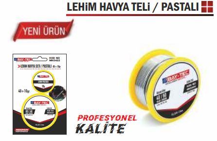 BAY-TEC LEHİM HAVYA TELİ PASTALI 40 + 10 GR 1,2 MM