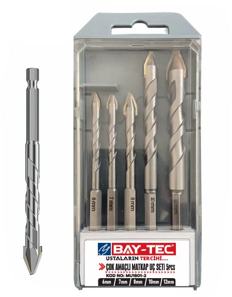 BAY-TEC ÇOK AMAÇLI MATKAP UÇ SETİ 5 PARÇA