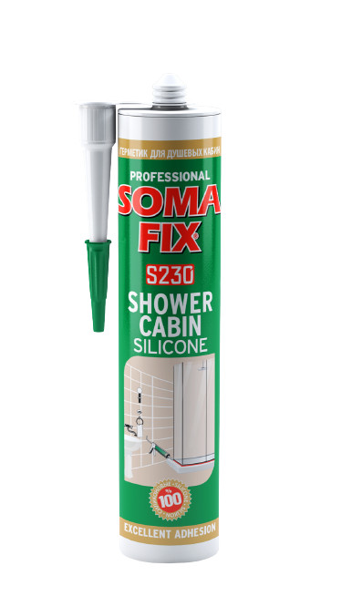 SOMAFİX DUŞAKABİN SİLİKONU ŞEFFAF 280 ML 320 GR