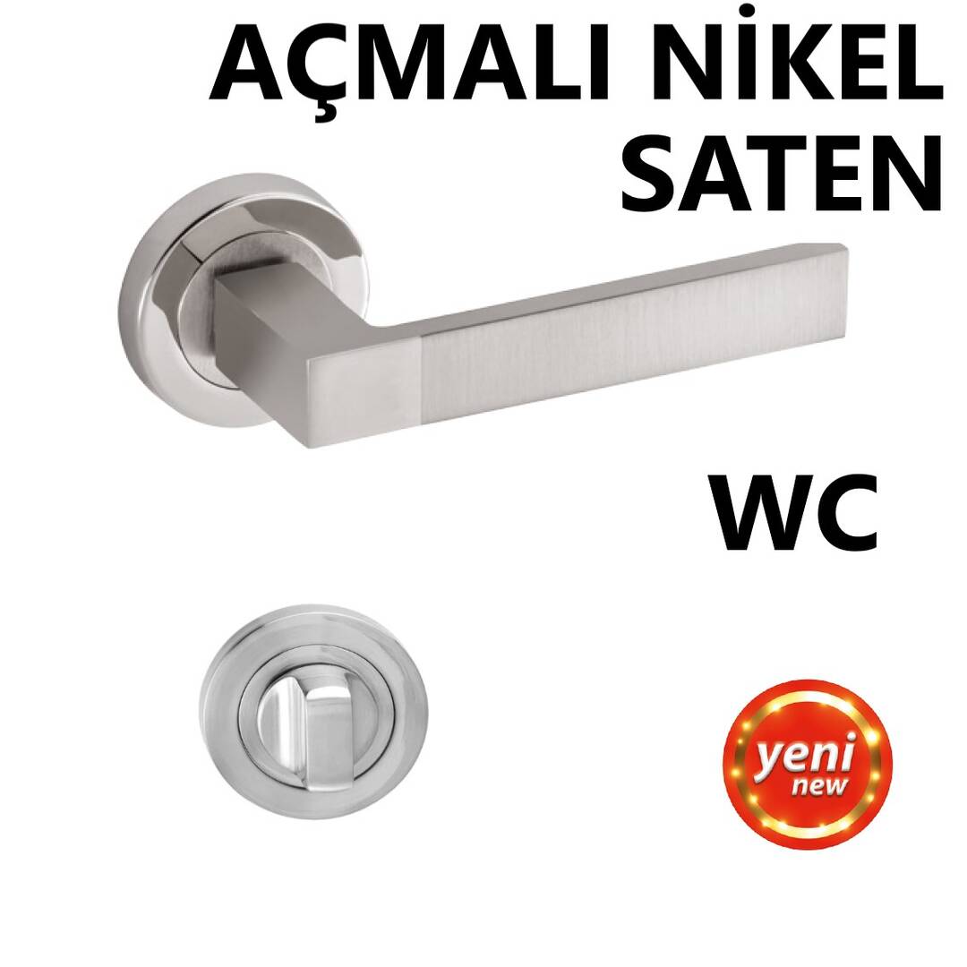 ALÜ. POLAT MAT ROZET AÇMALI NİKEL SATEN WC KAPI KO...