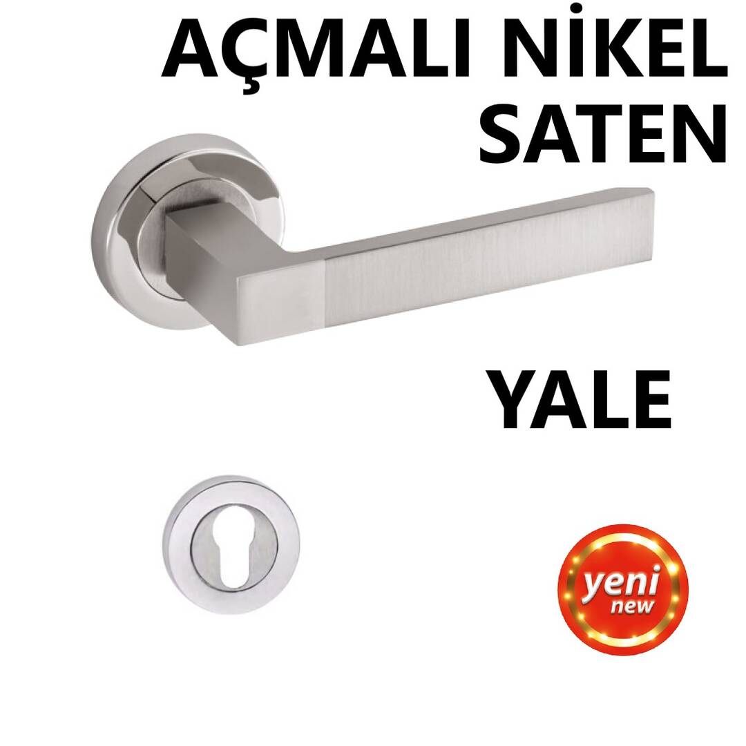 ALÜ. POLAT MAT ROZET AÇMALI NİKEL SATEN YALE KAPI...