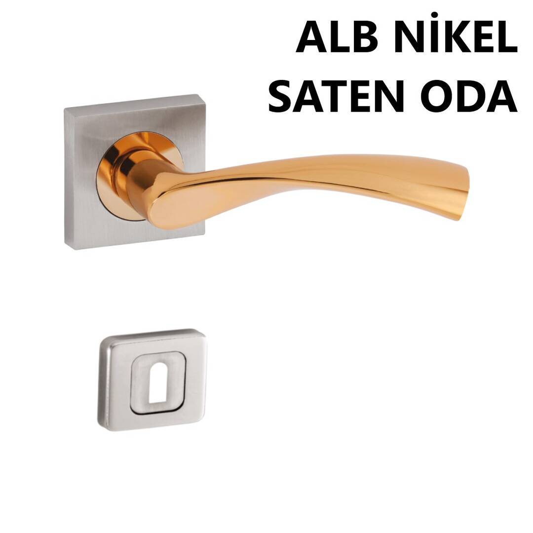 SOFUOĞLU ZAMAK LERZAN KARE ROZETLİ ALB. NİK. SATEN...