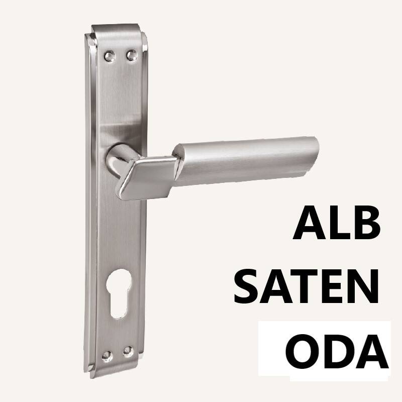 ZAMAK LİNDA ANKA AYNALI ALB.SATEN ODA KAPI KOLU