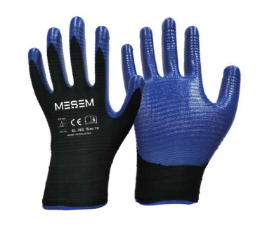 MEŞEM ZEBRA ELDİVEN MAVİ SİYAH 1/2