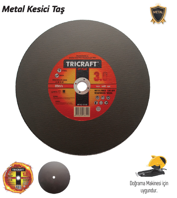 TRİCRAFT METAL KESİCİ TAŞ 355X3.0X25.4MM