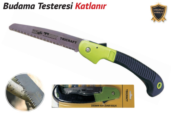 TRİCRAFT BUDAMA TESTERESİ KATLANIR ORTA DİŞ 180 MM