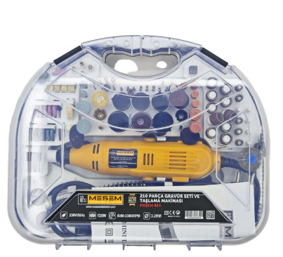 TRİCRAFT GRAVÜR VE TAŞLAMA SETİ 135 W 210 PARÇA