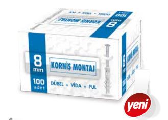 MADE KORNİŞ MONTAJ SETİ 100 ADET(PAKET)