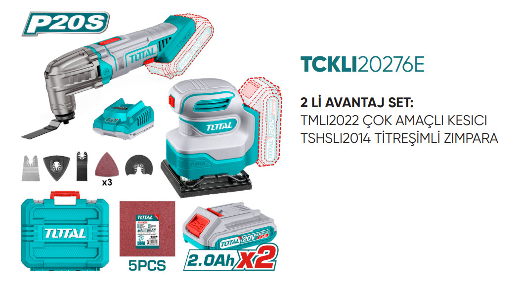 TOTAL 2 Lİ AVANTAJ SETİ ÇOK AMAÇLI KESİCİ TİTREŞİM...