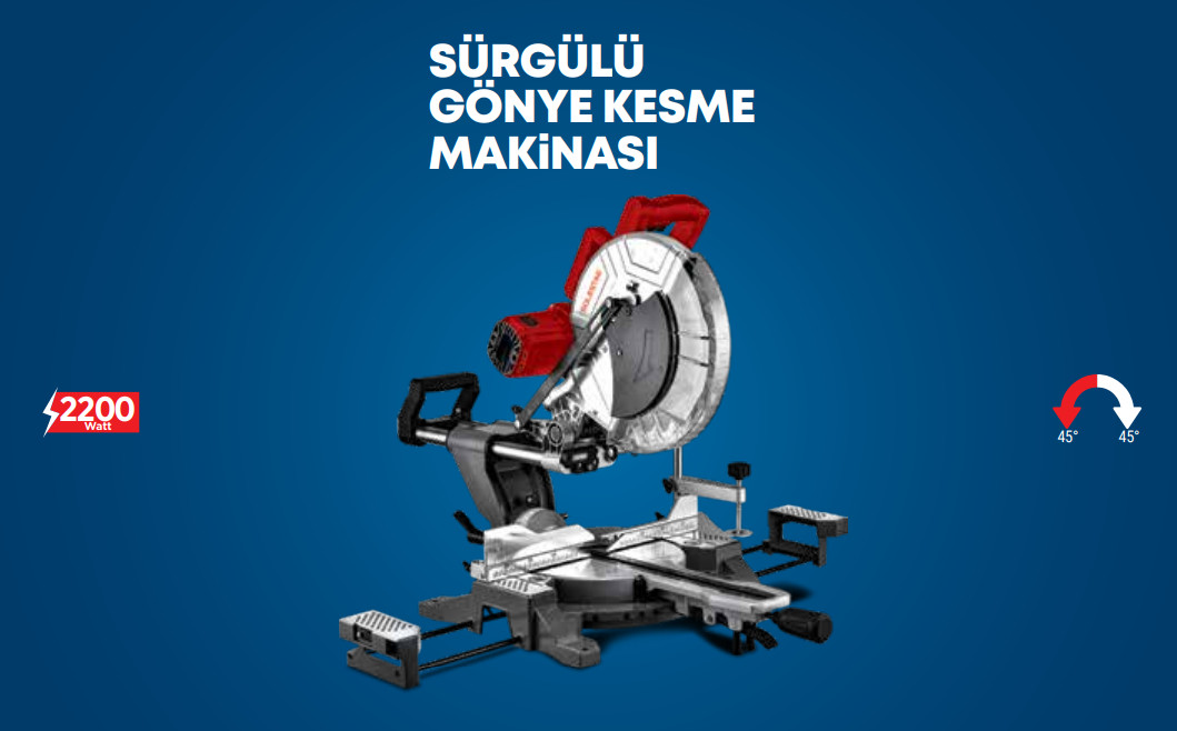 SOLESTAR SÜRGÜLÜ GÖNYE KESME MAKİNESİ 2400 W