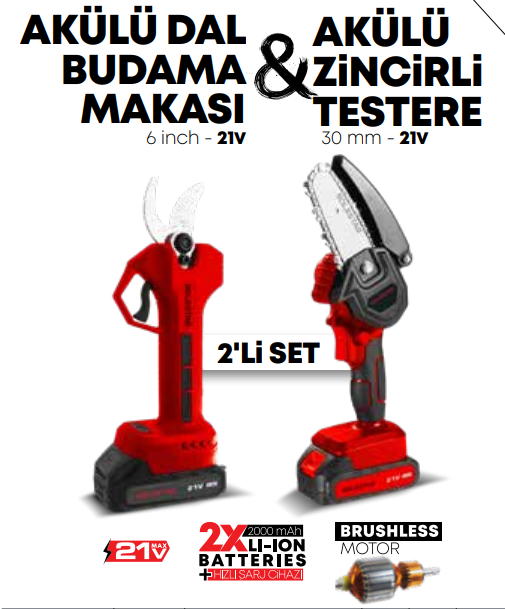 SOLESTAR AKÜLÜ DAL BUDAMA VE AKÜLÜ ZİNCİRLİ TESTER...