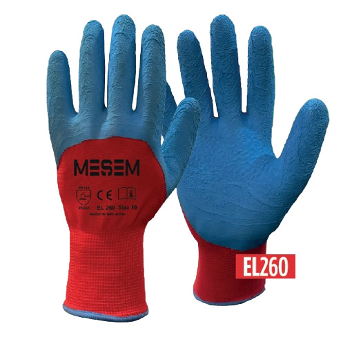 TRİCRAFT KIRMIZI MAVİ SOFT LATEX ELDİVEN 3/4