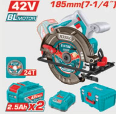 TOTAL LI-ION AKÜLÜ DAİRE TESTERE 42V 