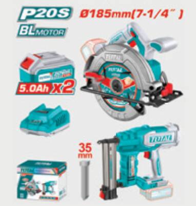 TOTAL DAİRE TESTERE 185 MM - ÇİVİ TABANCASI 35MM