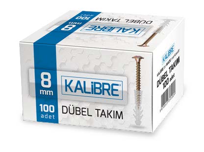 MADE 8MM KALİBRE DÜBEL PLS.MAVİ TAKIM 100 LÜ (BOMB...