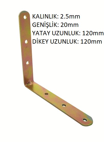 NO:17 L GÖNYE 2,5X20X120X120MM
