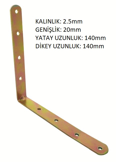 NO:18 L GÖNYE 2,5X20X140X140MM