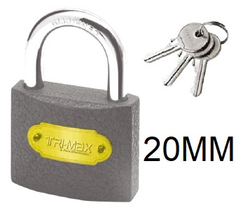 TRİ-MAX 20 MM GRİ ASMA KİLİT