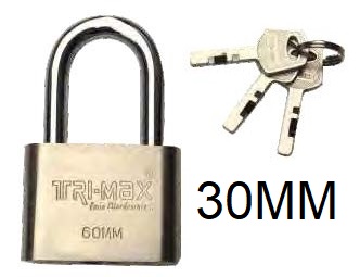 TRİ-MAX 30 MM ÇELİK ASMA KİLİT UZUN