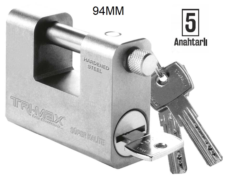 TRİ-MAX YASSI KİLİT 94MM KAYAR MİLLİ