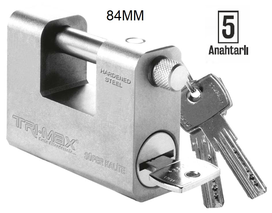TRİ-MAX YASSI KİLİT 84MM KAYAR MİLLİ