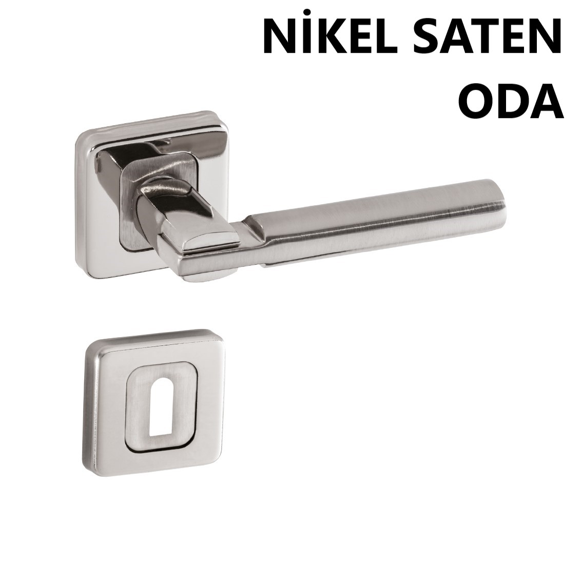ALÜ. FIRAT KARE ROZETLİ NİKEL SATEN ODA