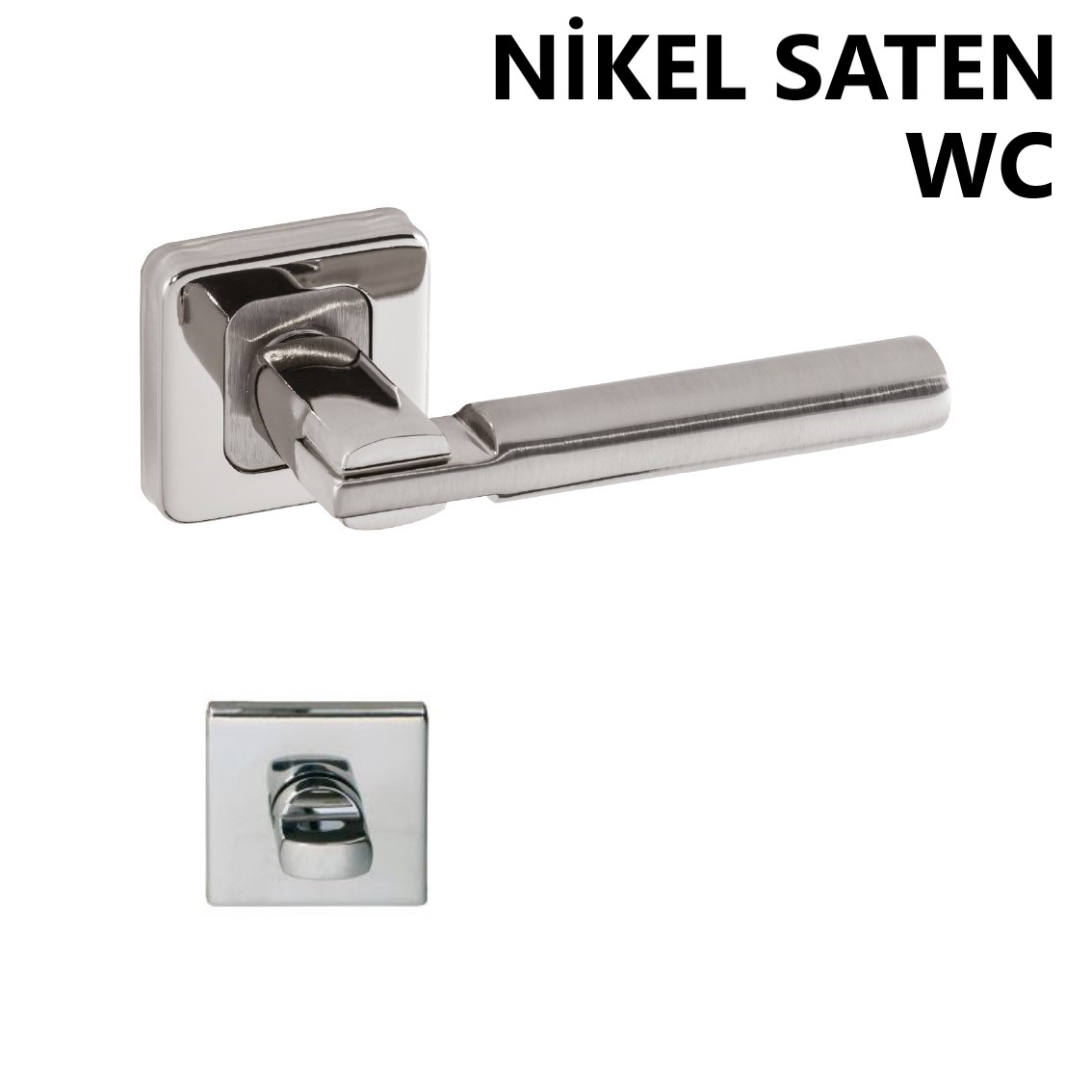ALÜ. FIRAT KARE ROZETLİ NİKEL SATEN WC