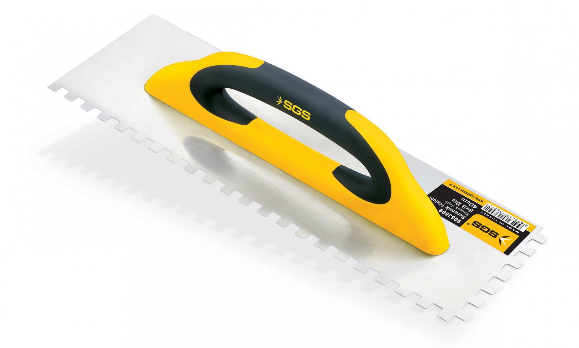 SGS SERAMİK MALASI KAUÇUK SAPLI 8*8 DİŞ 40CM