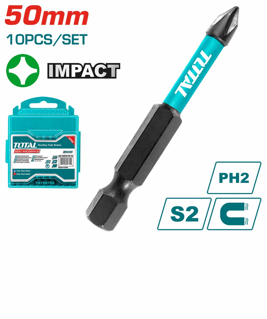 TOTAL DARBELİ PH2X50 MM BİTS UCU