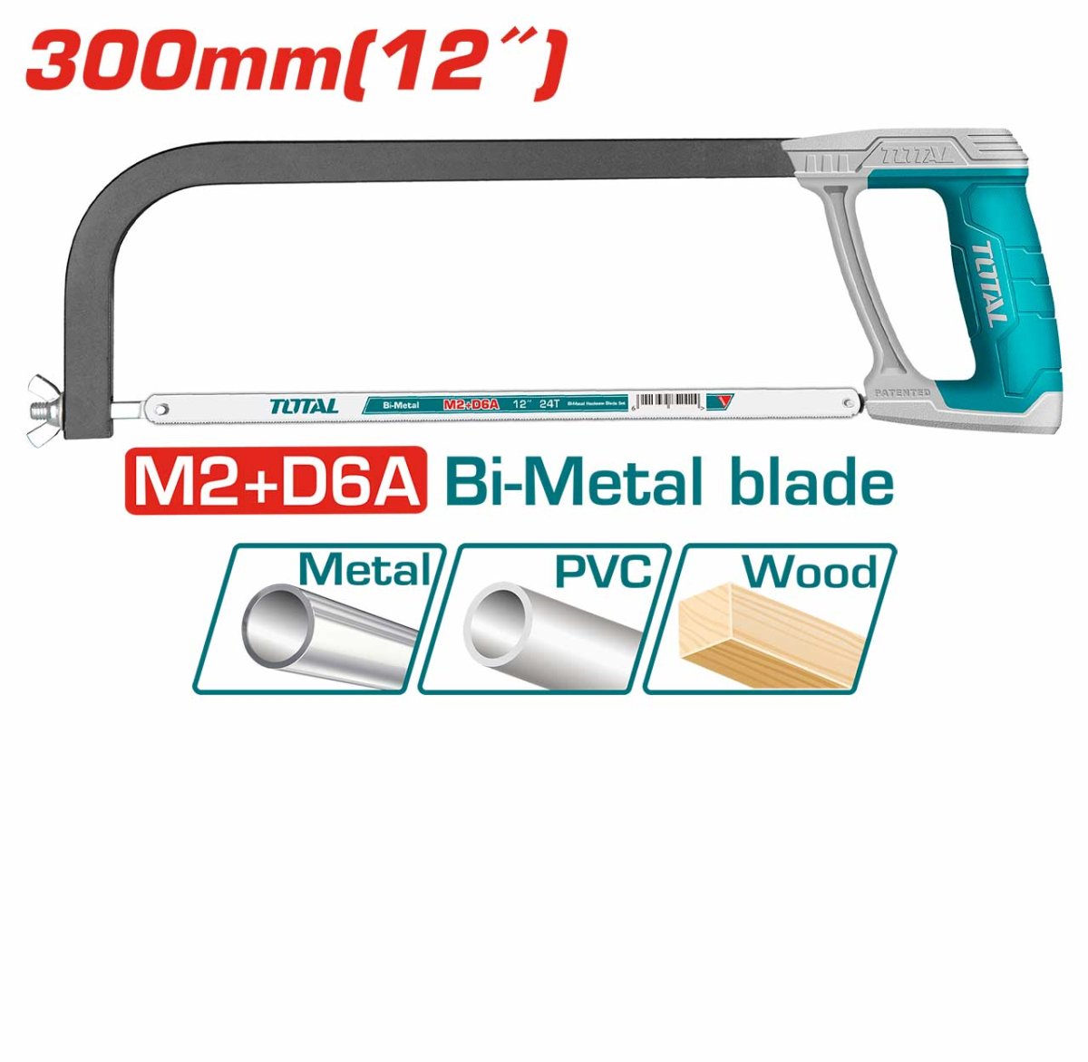 TOTAL DEMİR TESTERE KOLU 300 MM