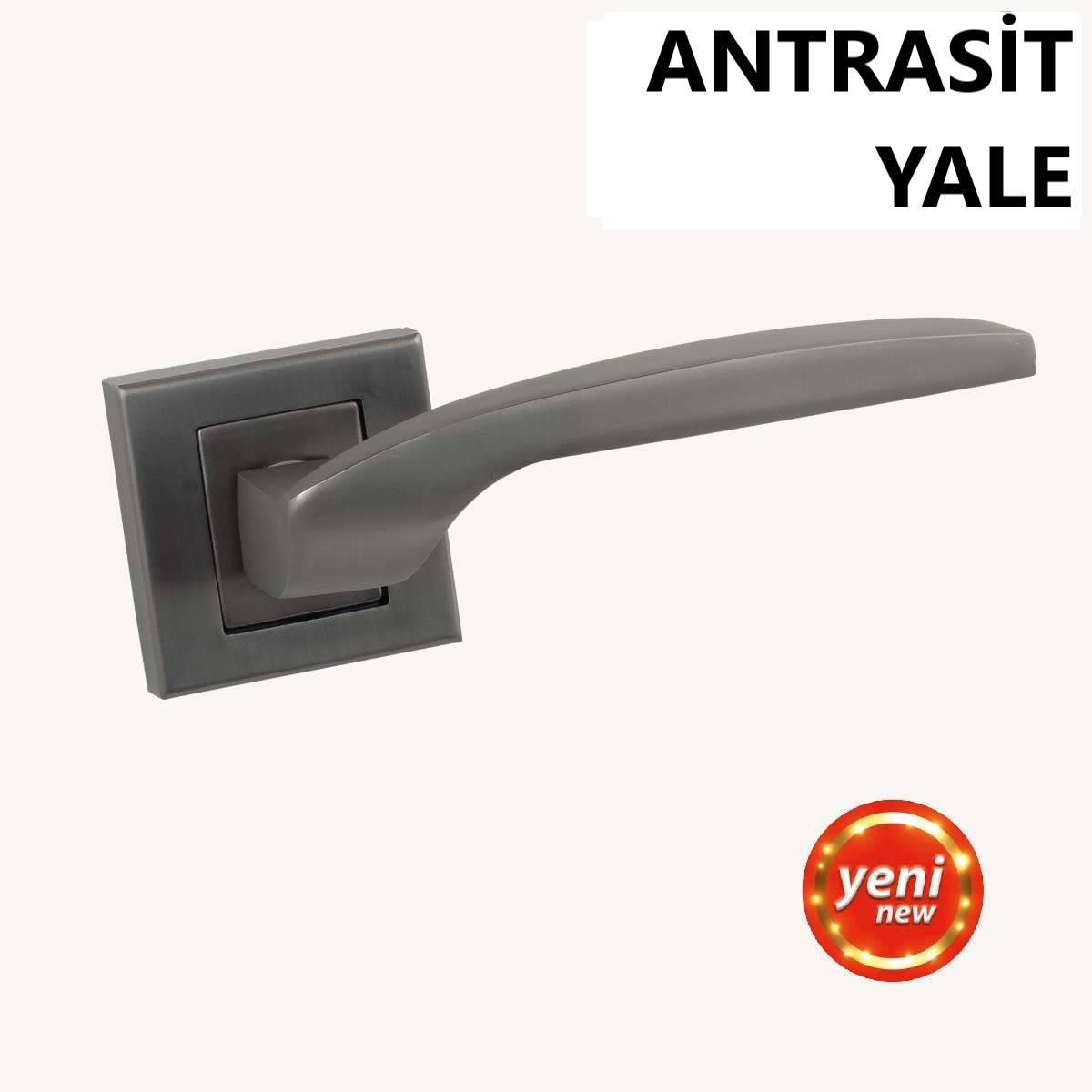 ALÜ. ARAS KARE ROZETLİ MAT ANTRASİT YALE