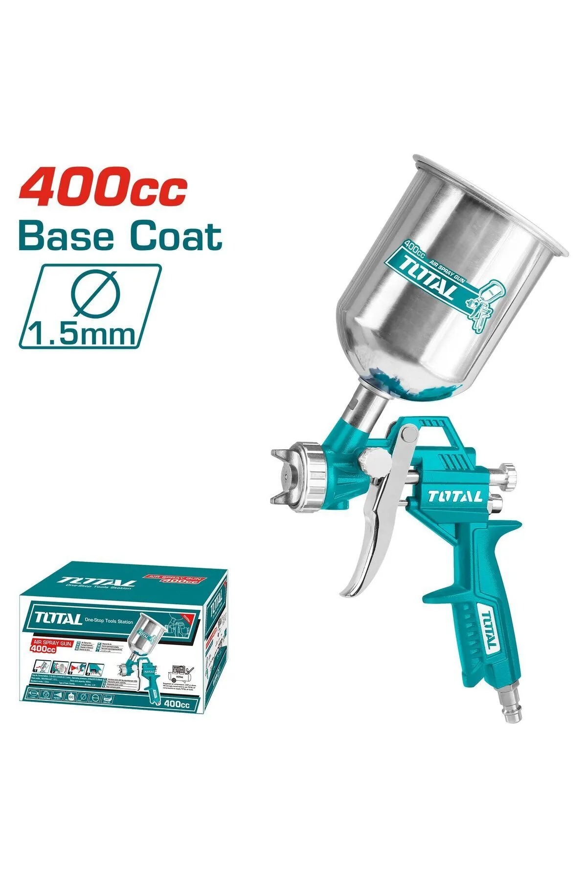 TOTAL ÜSTTEN DEPOLU BOYA TABANCASI 400 CC
