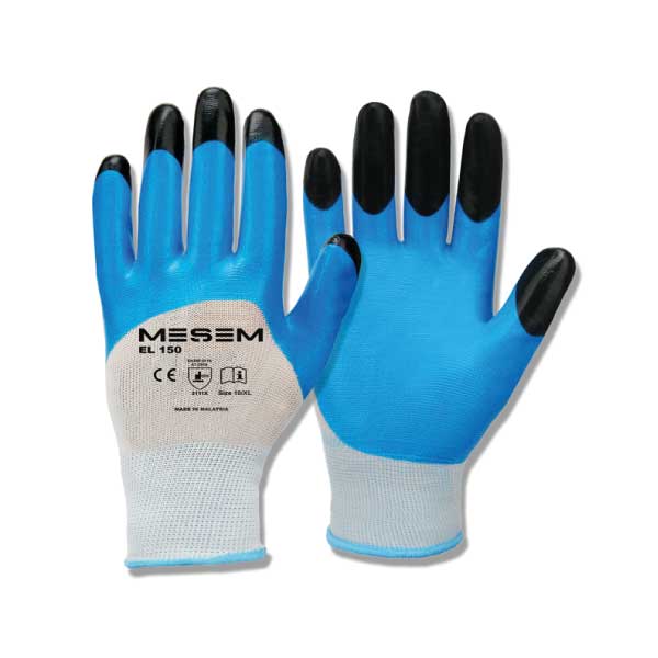 TRİCRAFT SÜPER LATEX ELDİVEN BEYAZ MAVİ 3/4