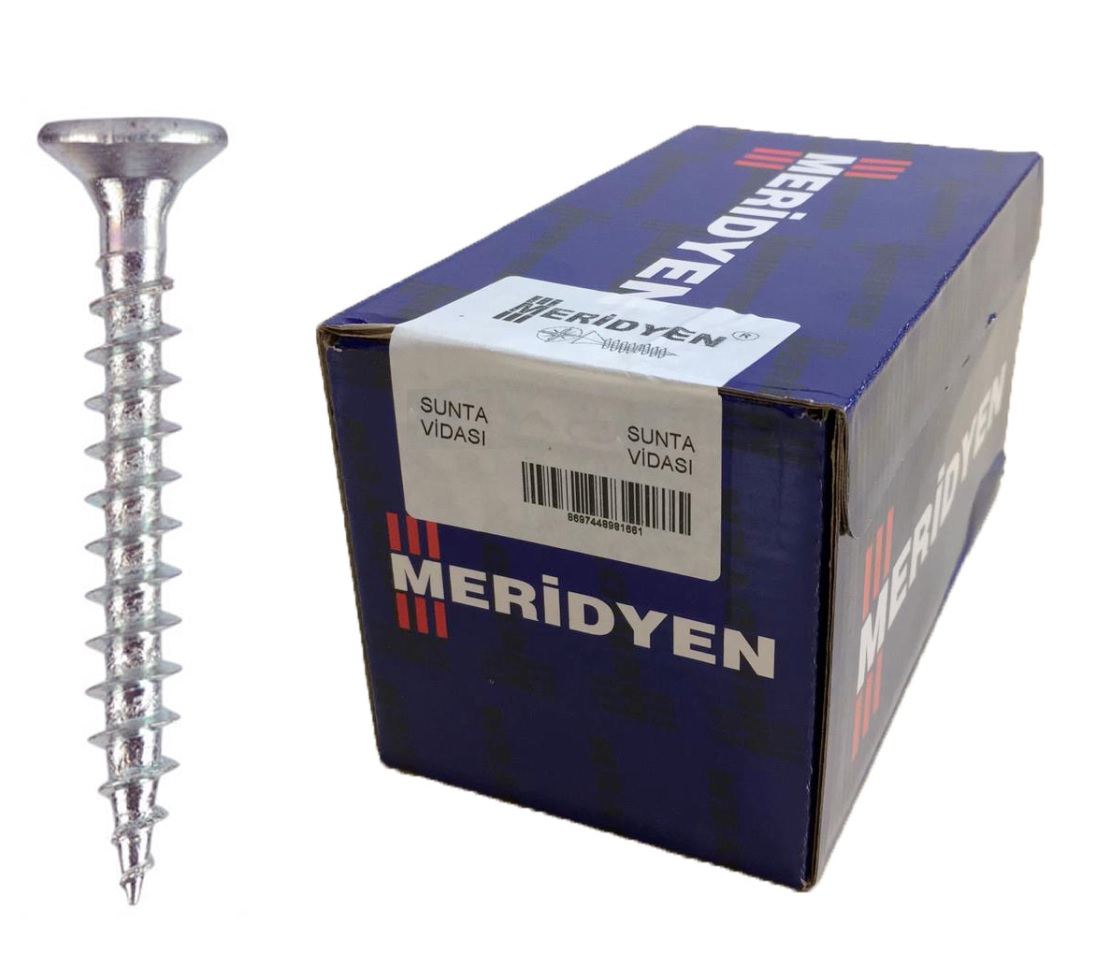 MERİDYEN 6,0 X 200 MM SUNTA VİDA 50 ADET(KUTU)