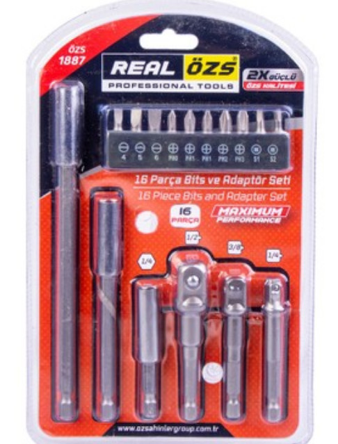 REAL ÖZS BİTS ADAPTÖR SET 16 PARÇA